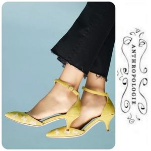 🆕Anthropologie ✨Floral Bow Kitten Heels